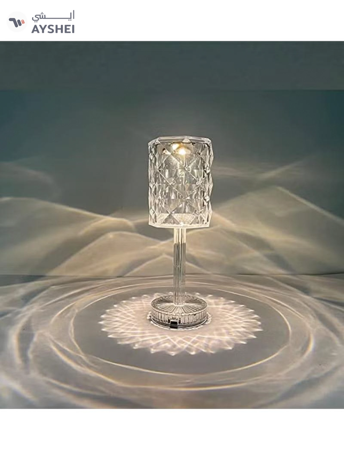 Yuwell Crystal Lamp With Remote Battery Portable Touch Change Color Diamond Desk Lamp Night Light Table Lamp For Restaurant Bar Bedside Decors-1-1