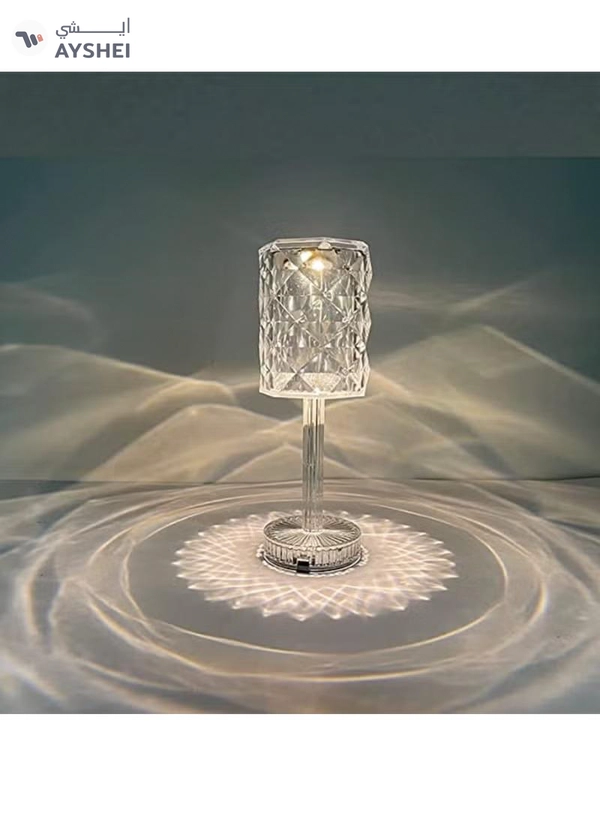 Yuwell Crystal Lamp With Remote Battery Portable Touch Change Color Diamond Desk Lamp Night Light Table Lamp For Restaurant Bar Bedside Decors