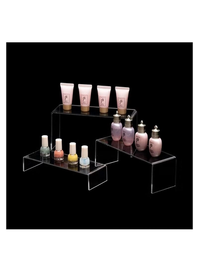 Eworld 6 Pack clear Acrylic Display Riser for jewelry and Decorative stuff-5