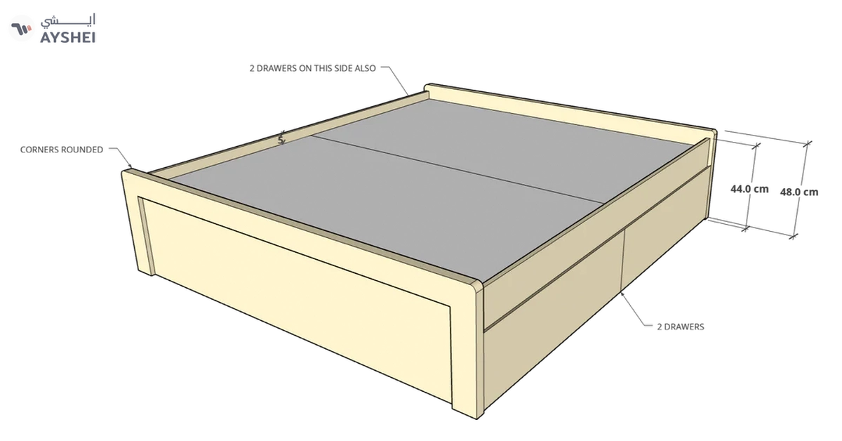 Berry 4 Drawer Storage Bed without Headboard-2-2