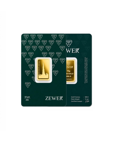 Zewer 10g 24K 999.9 Fine Gold Bar with Burj Khalifa Design-2
