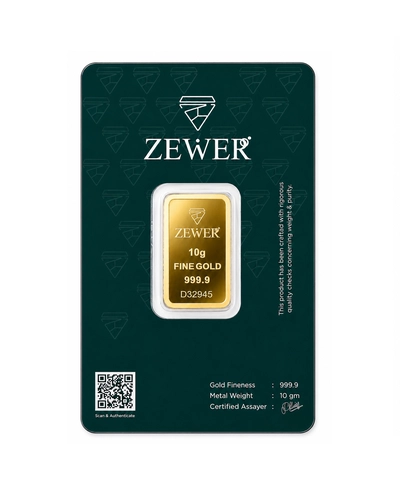 Zewer 10g 24K 999.9 Fine Gold Bar with Burj Khalifa Design-0
