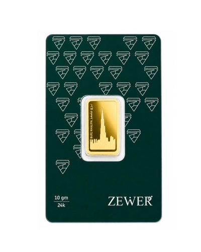 Zewer 10g 24K 999.9 Fine Gold Bar with Burj Khalifa Design-1