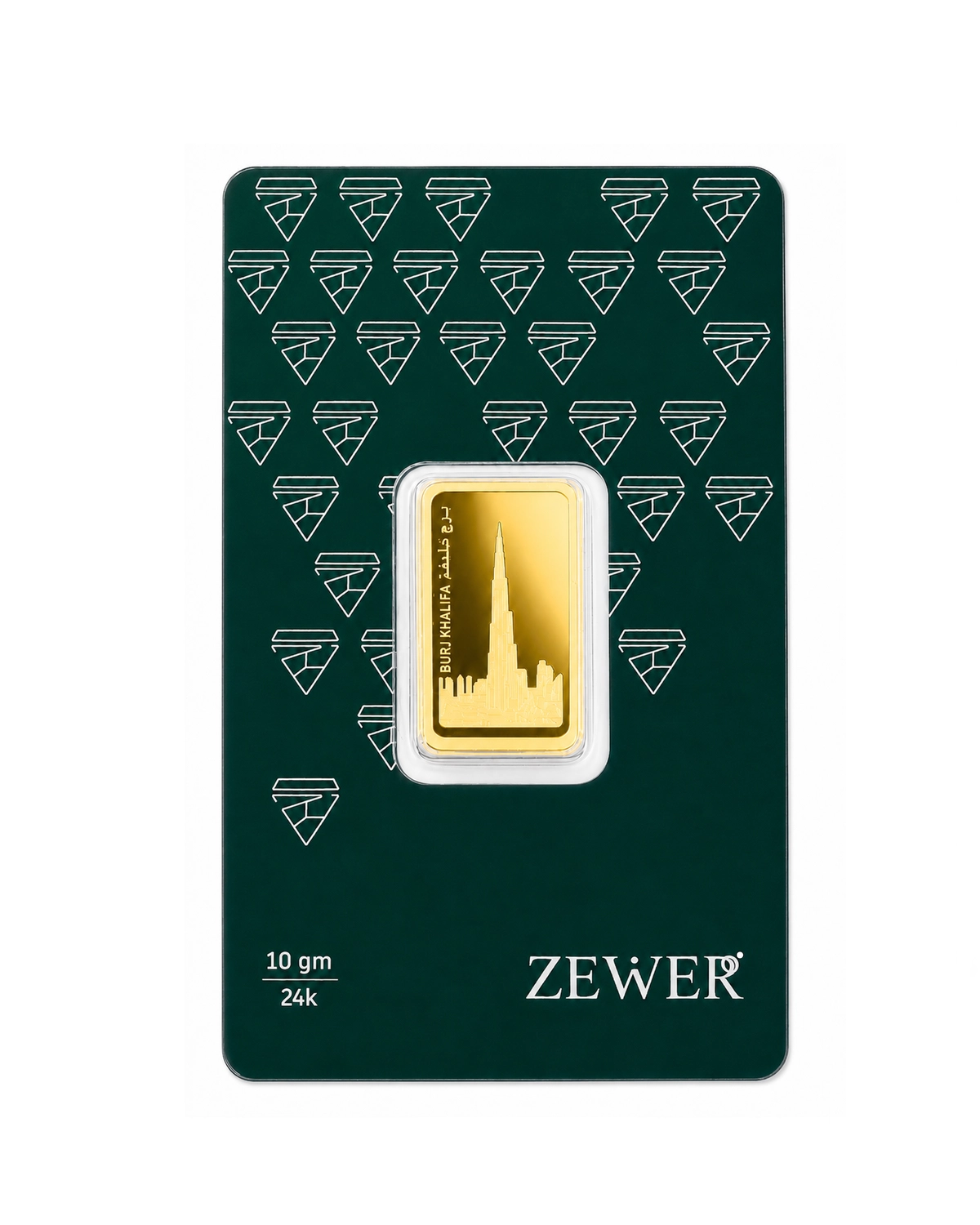 Zewer 10g 24K 999.9 Fine Gold Bar with Burj Khalifa Design-1-1