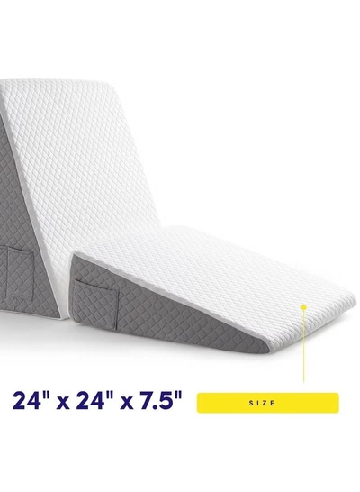 Eworld Memory Foam Bed Wedge Pillow for Adults, Ergonomic Design for Back, Leg, & Body Support-5
