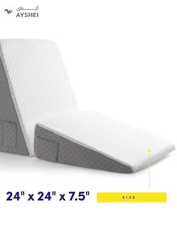 Eworld Memory Foam Bed Wedge Pillow for Adults, Ergonomic Design for Back, Leg, & Body Support
