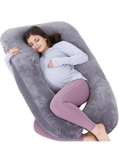 Eworld U-shaped Full Body Pregnancy Pillow, Support for Sleeping Comfort with Legs, Back, Neck-6