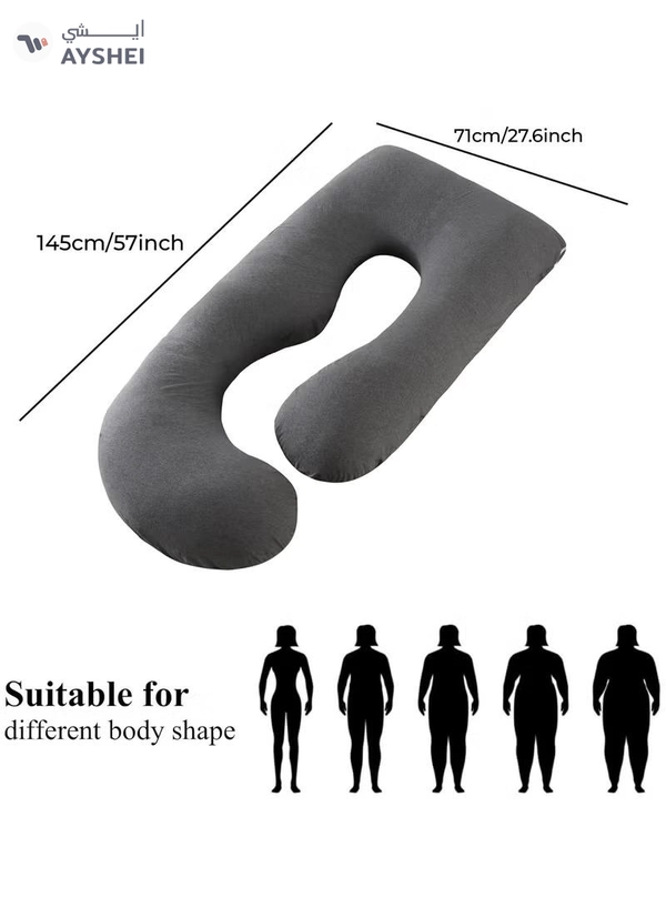 Eworld U-shaped Full Body Pregnancy Pillow, Support for Sleeping Comfort with Legs, Back, Neck