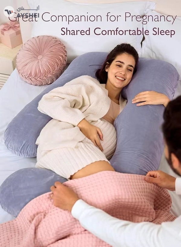 Eworld U-shaped Full Body Pregnancy Pillow, Support for Sleeping Comfort with Legs, Back, Neck