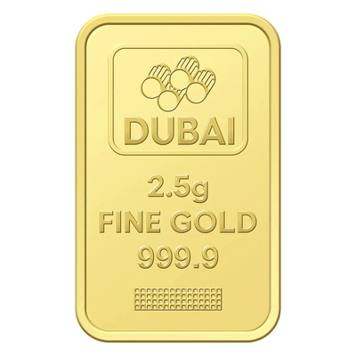 Dubai Gold 2.5 Grams Pure 999.9 Fine Gold Bar-1
