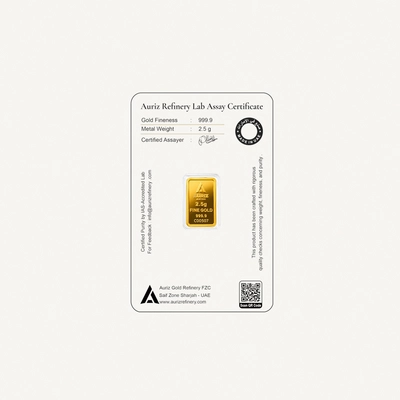 Auriz Minting 2.5g 24K Gold Bar - Variable design-2