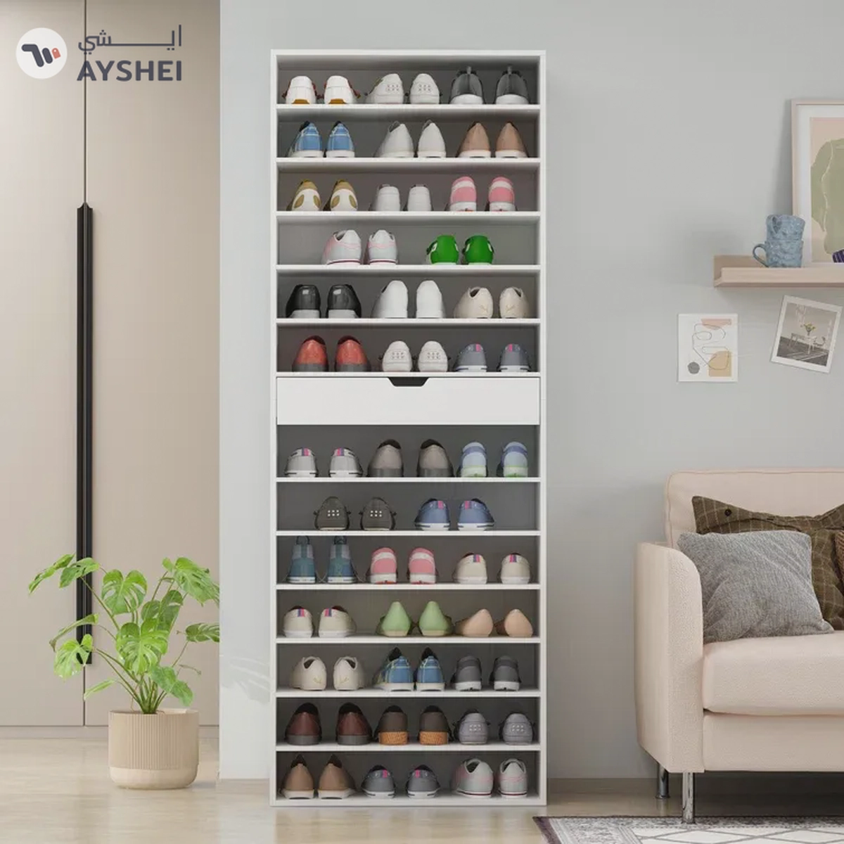 39 Pair Shoe Storage Cabinet-1-1