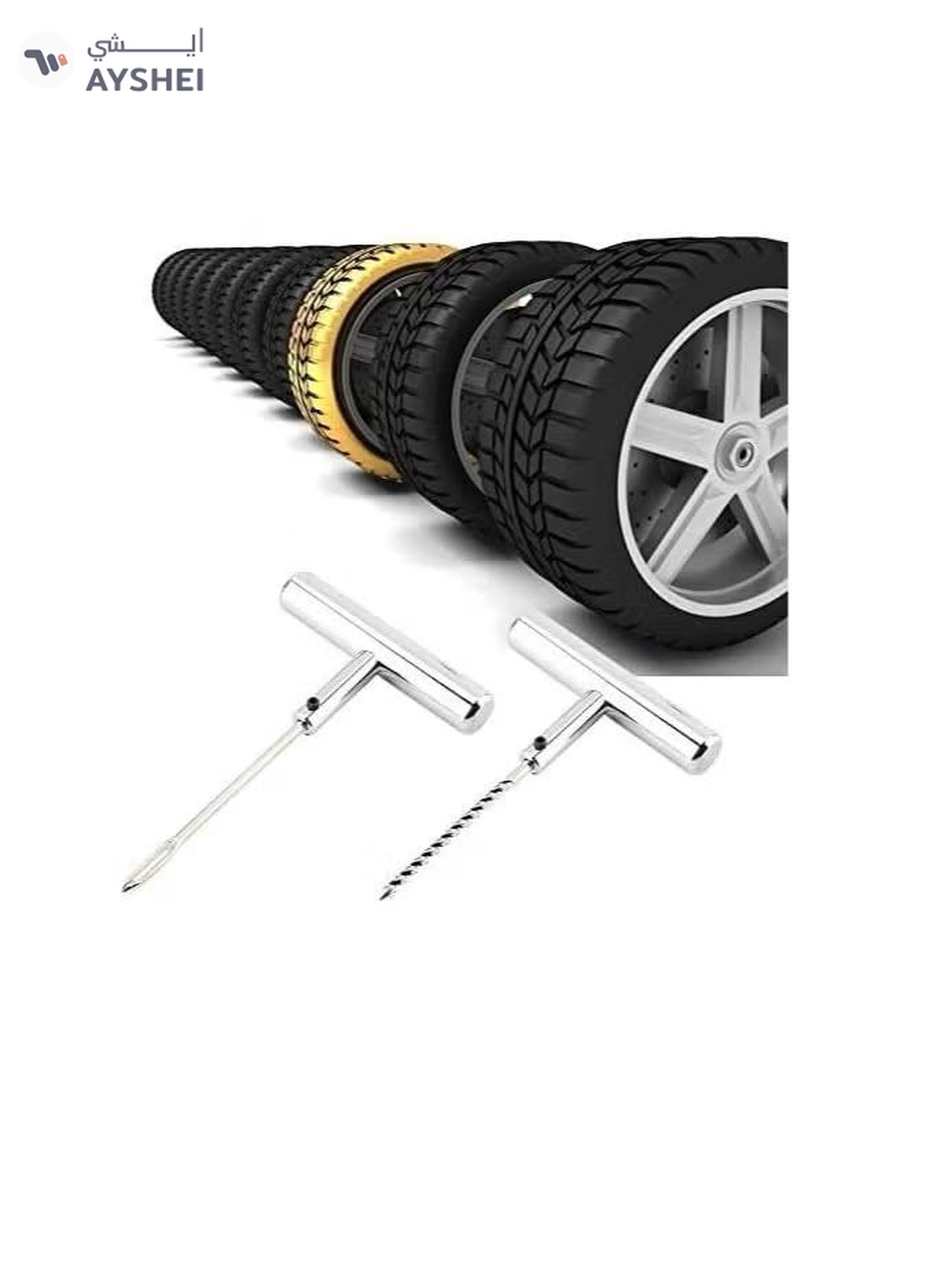 ABBASALI 2Pcs Tire Repair Tool Kit, Universal Tire Repair Kit Emergency Tool Tire Accessories-1-1