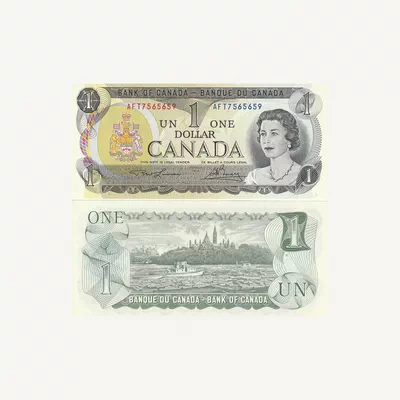 CANADA 1 DOLLAR BANKNOTE 1973-2