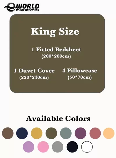 Eworld Premium Striped Duvet Set All Season – 6-Pieces Set Olive Green | King Size 220x240 cm | Ultra-Soft, Wrinkle-Resistant & Made in Dubai | Includes Duvet Cover, Fitted Sheet (200x200 cm) & 4 Pillowcases (50x70 cm)-1