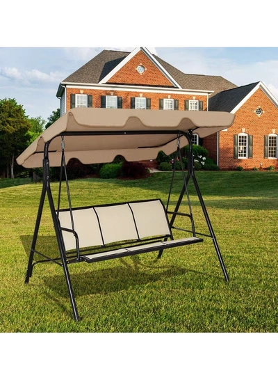 DubaiGallery Swings Garden Courtyard Outdoor Swing Chair Hammock Summer Waterproof Roof Canopy Replacement Swing Chair Awning-2