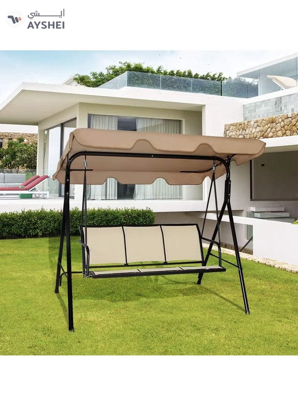 DubaiGallery Swings Garden Courtyard Outdoor Swing Chair Hammock Summer Waterproof Roof Canopy Replacement Swing Chair Awning