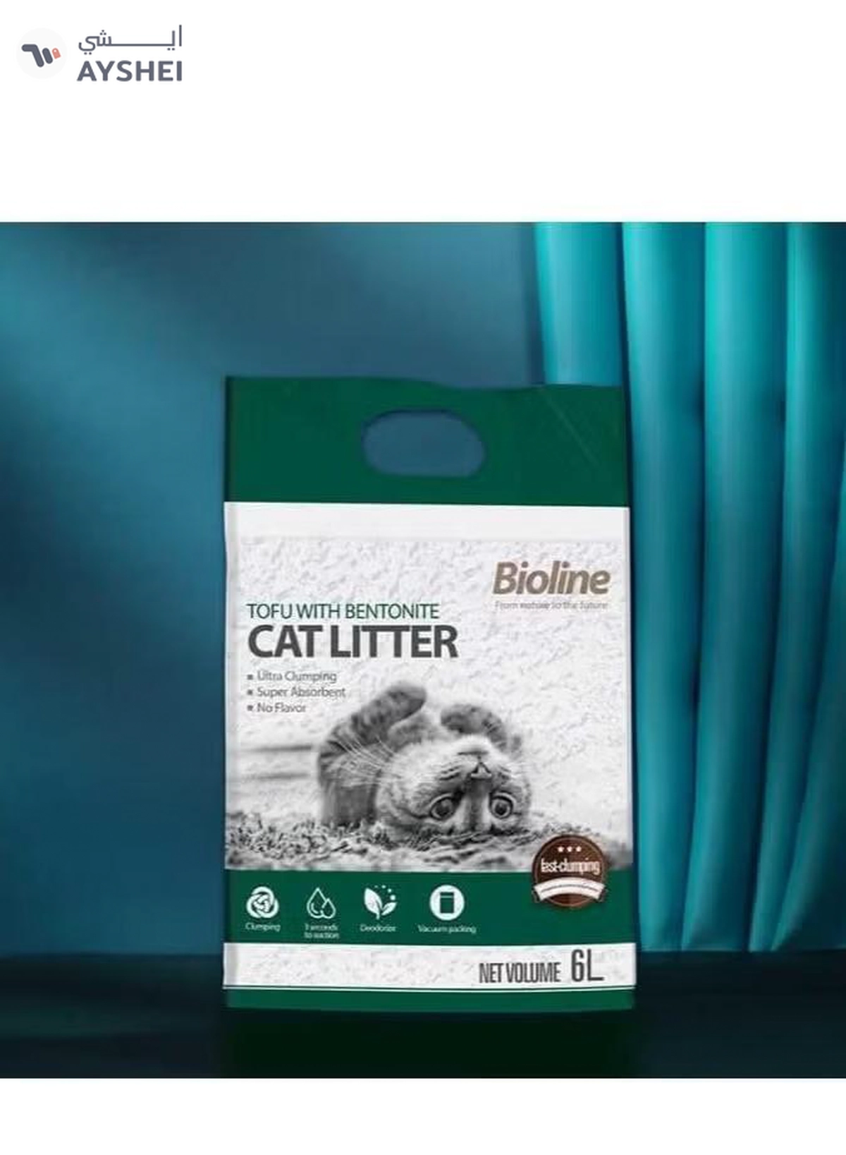 Bioline Tofu With Bentonite Cat Litter 6L-1-1