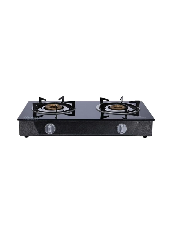 NUSHI 2-Burner Glass Top NS-204 Black