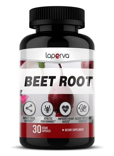 Laperva Beetroot, Enhance Athletic Performance, Nitric Oxide Support, Improves Heart Health and Blood Pressure Control, 30 Veggie Capsules, 650 mg-0