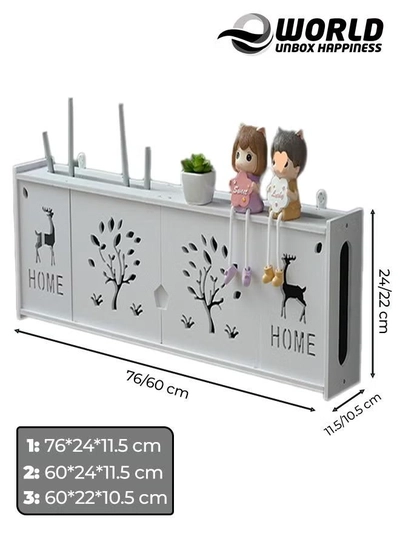  Eworld Stylish Wall Mounted Router Rack for Wi Fi Router-1