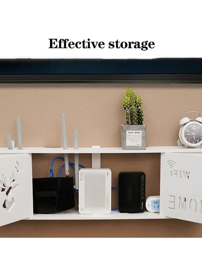  Eworld Stylish Wall Mounted Router Rack for Wi Fi Router-3