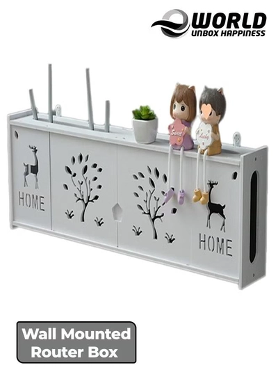  Eworld Stylish Wall Mounted Router Rack for Wi Fi Router-0