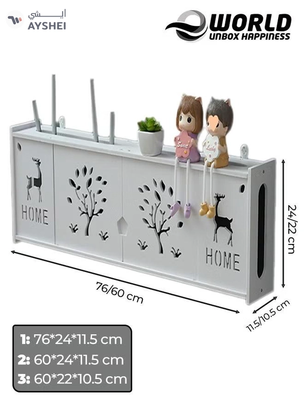  Eworld Stylish Wall Mounted Router Rack for Wi Fi Router