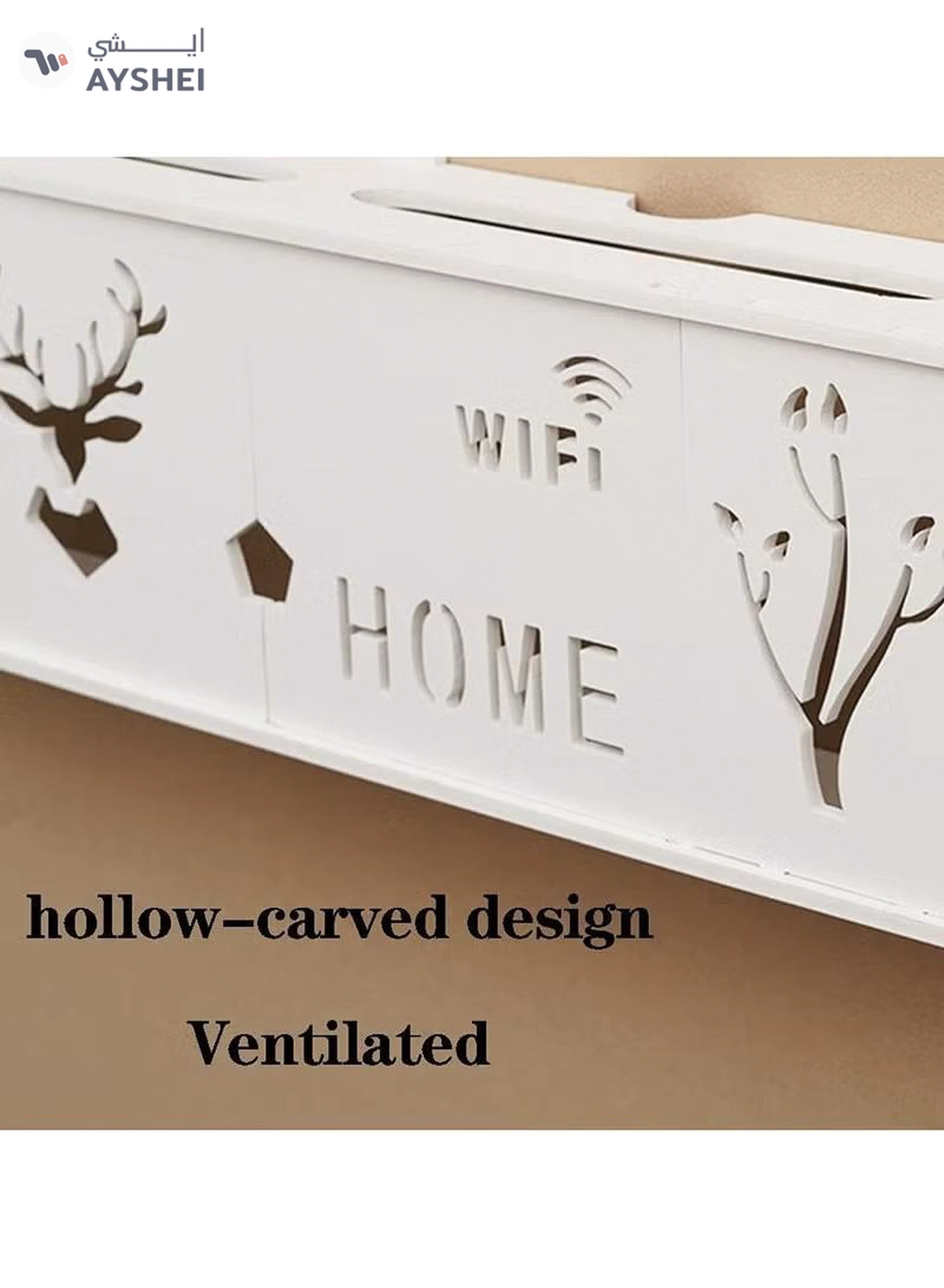  Eworld Stylish Wall Mounted Router Rack for Wi Fi Router-4-4