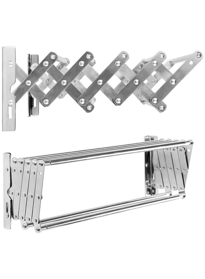 DubaiGallery Clothes Horse Wall Mounted Clotheshorse Clothes Drying Rack With 4 Rungs For Hanging Clothes With Extendable Properties For Balcony Bathroom-0