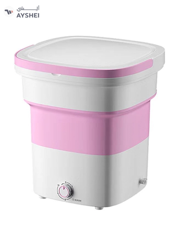 GT-Wheel Portable Mini Folding Clothes Washing Machine 135 W Miniwash111 Pink/White