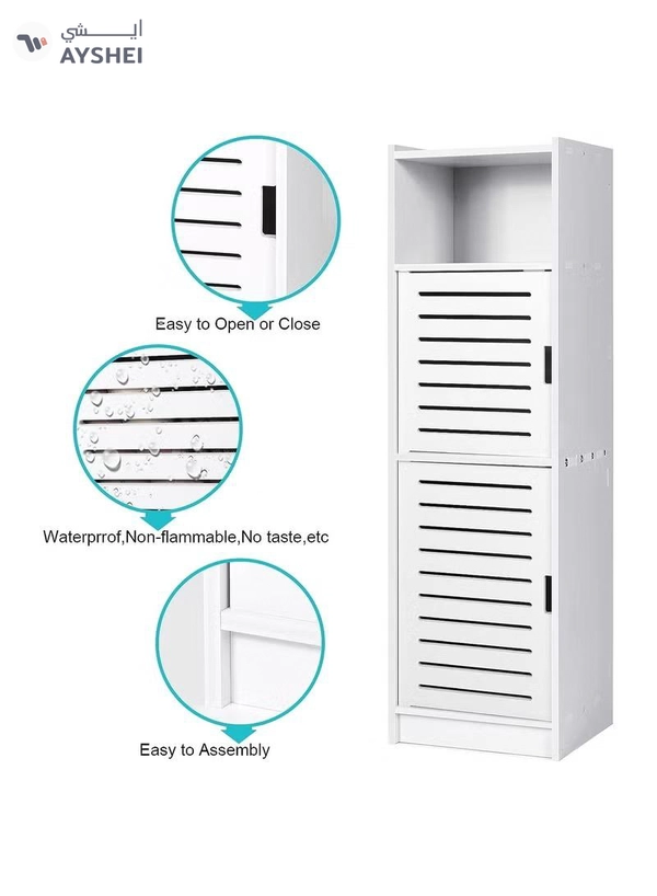Eworld Versatile Slim Waterproof Bathroom Storage Cabinet