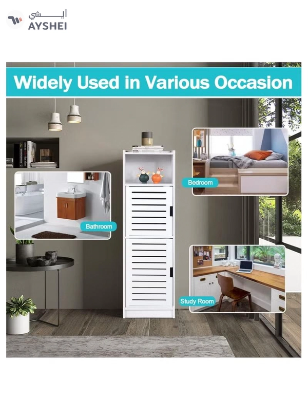 Eworld Versatile Slim Waterproof Bathroom Storage Cabinet