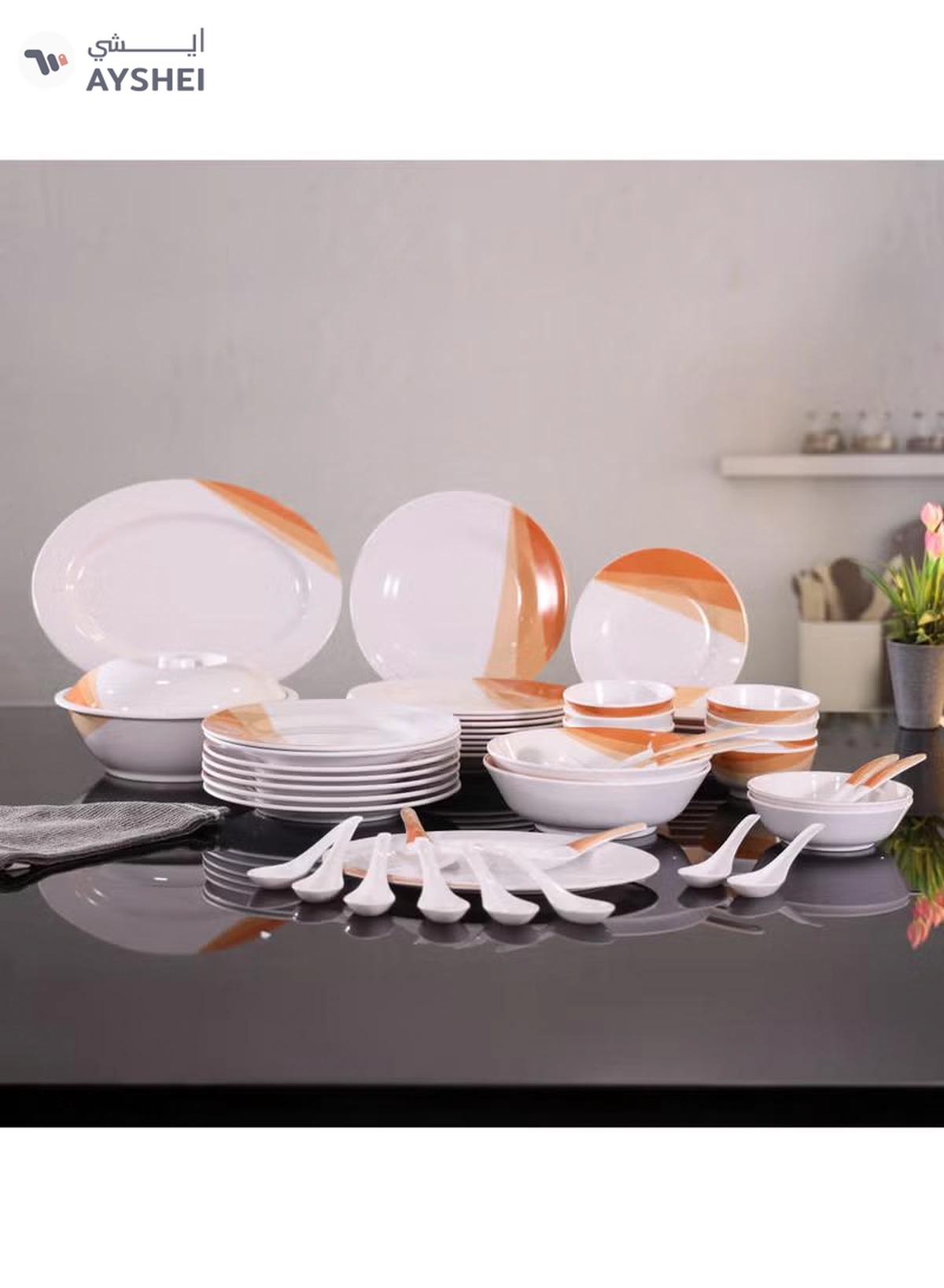 Delcasa 54 pcs Melamine Ware Dinner Set DC2107-6-6