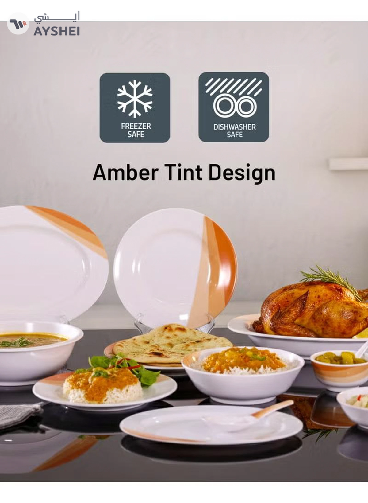 Delcasa 54 pcs Melamine Ware Dinner Set DC2107-2-2