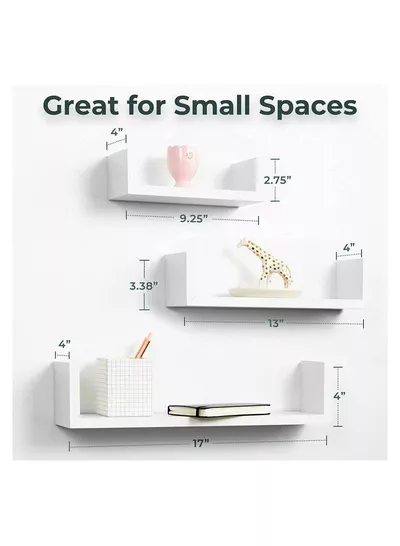Set of 3 Wall Mounted Floating Shelf for Decorative and other Stuff-1