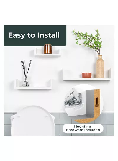 Set of 3 Wall Mounted Floating Shelf for Decorative and other Stuff-3