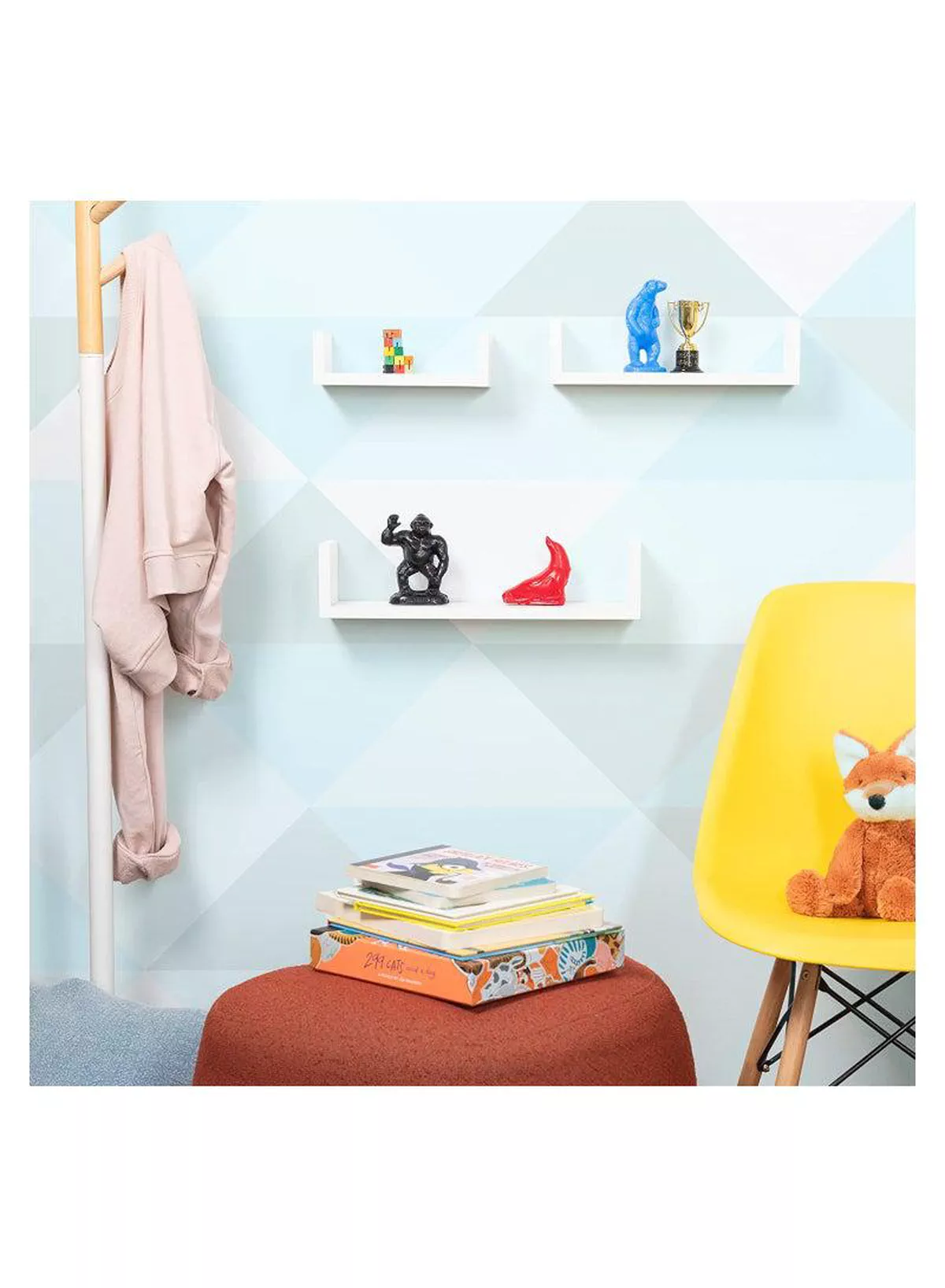 Set of 3 Wall Mounted Floating Shelf for Decorative and other Stuff-4-4