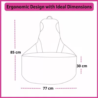 Premium Filled Gaming Bean Bag Chair – High-Back Quilted Seat, Side Pockets, Headphone Hanger & Water-Repellent Fabric – Ergonomic Support for Gaming, Lounge & Movie Nights-1