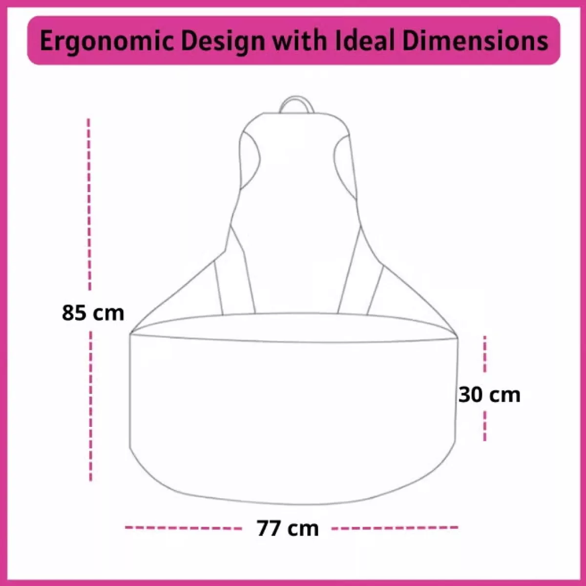 Premium Filled Gaming Bean Bag Chair – High-Back Quilted Seat, Side Pockets, Headphone Hanger & Water-Repellent Fabric – Ergonomic Support for Gaming, Lounge & Movie Nights-1-1