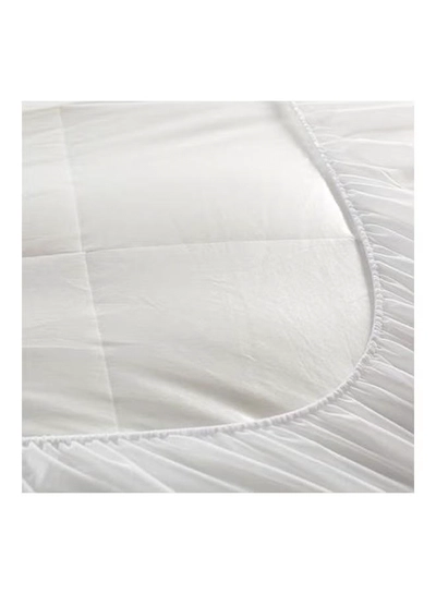 REGAL IN HOUSE Microfiber Super King Size Mattress Topper 8 cm With Microfiber Filling and Rubber Corners Edges Microfiber White 200X200cm-1