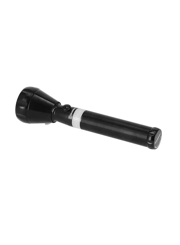 Olsenmark Rechargeable LED Flashlight Torch Black/White 242mm