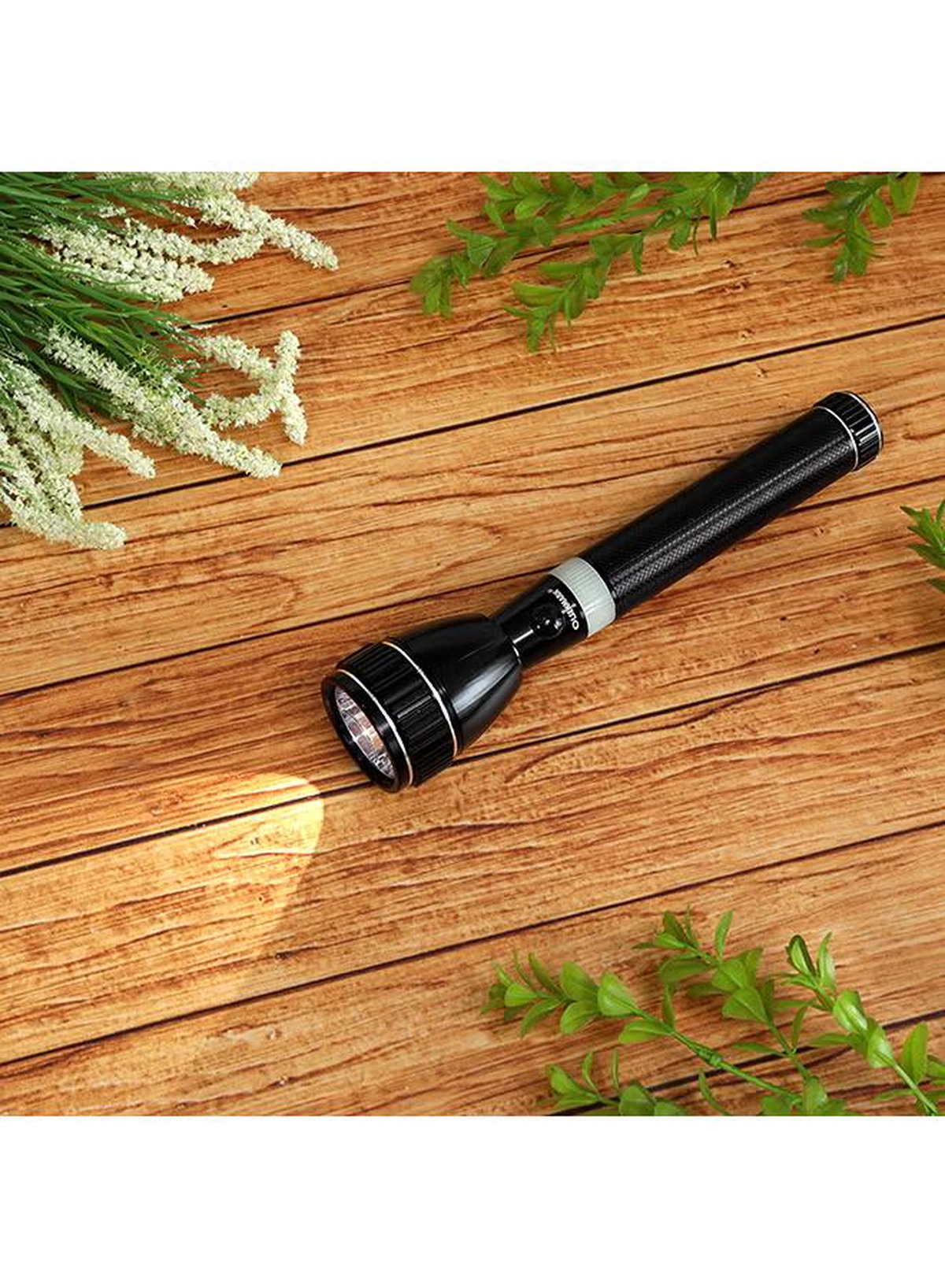 Olsenmark 4-In-1 Rechargeable LED Flashlight Black-1-1