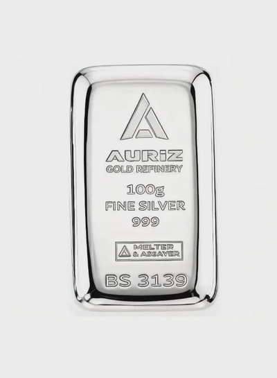 Auriz Minting 100GM Pure Silver Bar 999 - 100 Grams-0