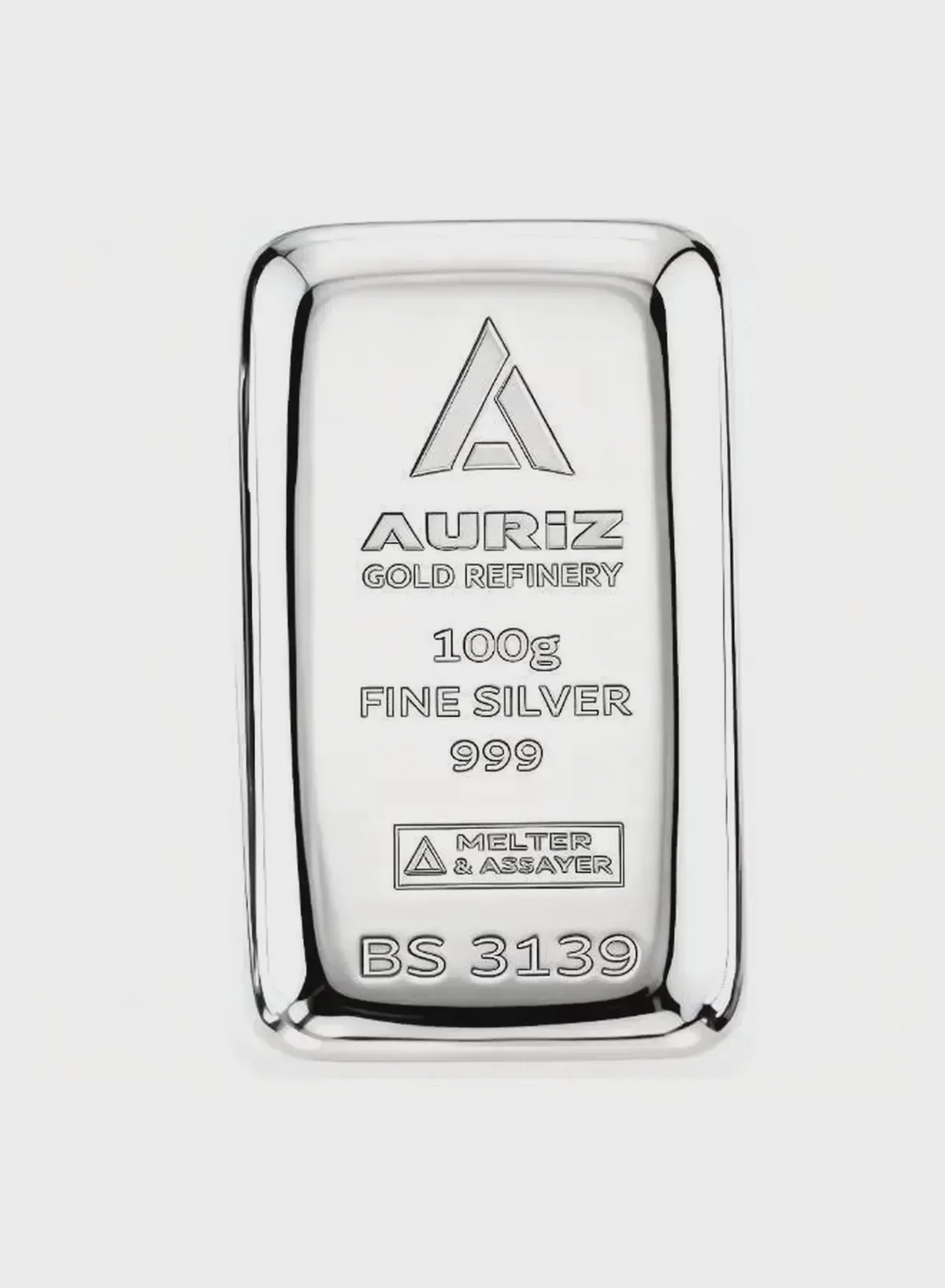 Auriz Minting 100GM Pure Silver Bar 999 - 100 Grams-0-0