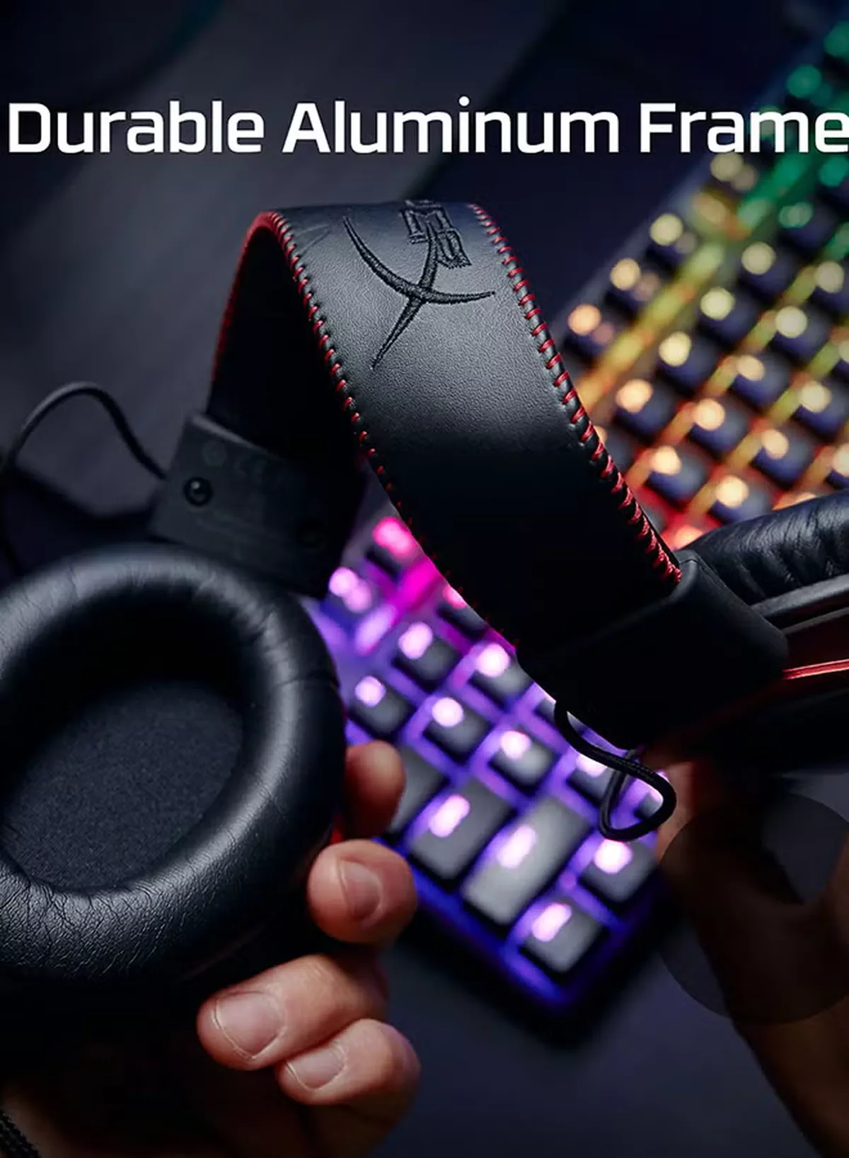 HyperX Cloud II Gaming Headset - 7.1 Surround Sound - Memory Foam Ear Pads - Durable Aluminum Frame - Multi Platform Headset - Works with PC, PS4, PS4 PRO, Xbox One, Xbox One S - Red-4P5M0AA-8-8