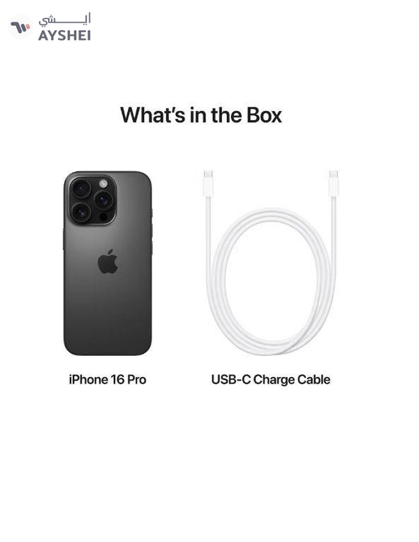 Apple iPhone 16 Pro 128GB Black Titanium 5G With FaceTime - Middle East Version