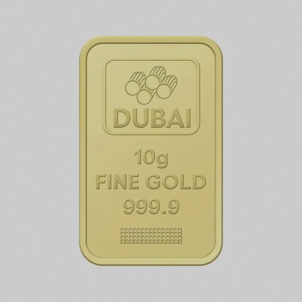Dubai Gold 10 Grams Pure 999.9 Fine Gold Bar