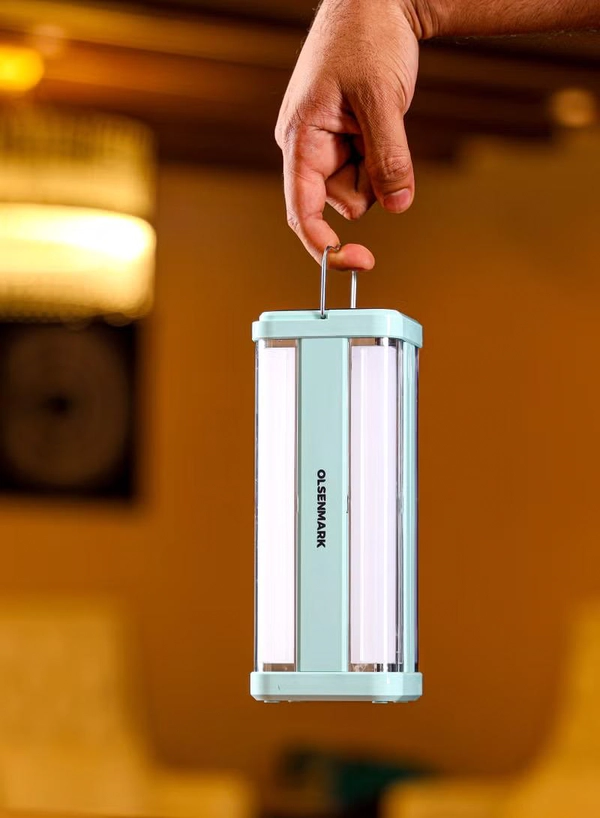 Olsenmark Rechargeable LED Lantern- OME2828, With Solar Panel and Long Operating Time of 5 Hours