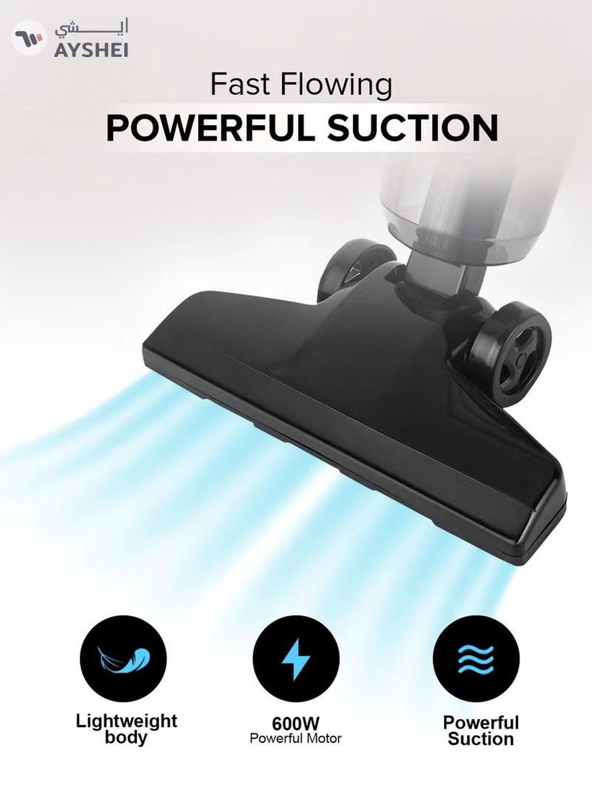 GEEPAS Stick And Handheld Vacuum Cleaner, HEPA Filter, 1.2L Dust Bag Capacity, 600W Powerful Motor, Transparent Dust Cup for Easy Check, Lightweight Body And Low Noise 1.2 L 600 W GVC19055-BK Black-6-6